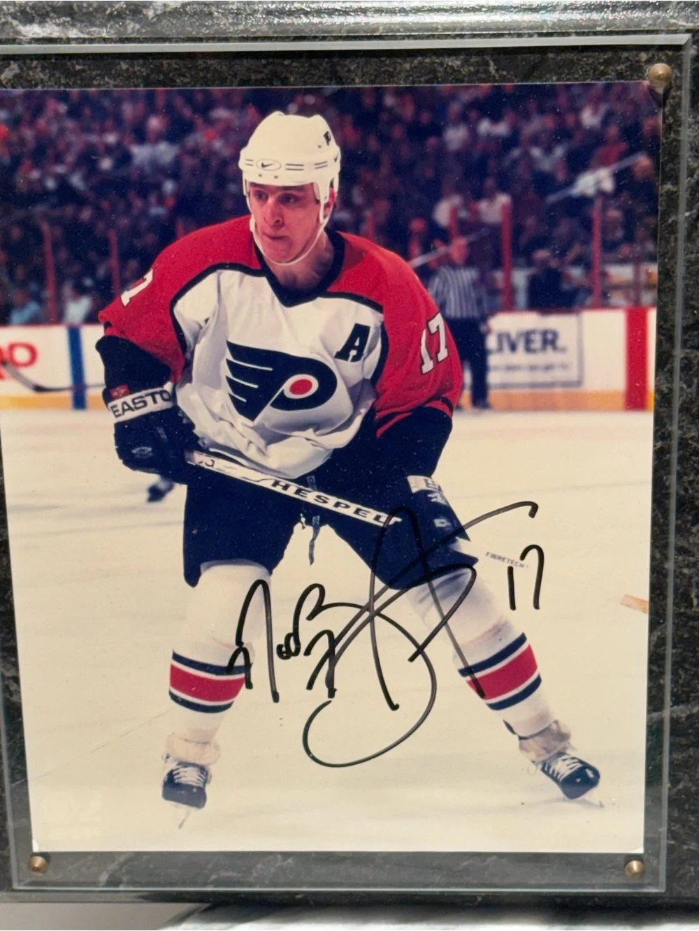 Autographed ROD BRIND'AMOUR PHILADELPHIA FLYERS 8x10 And Card Plaque